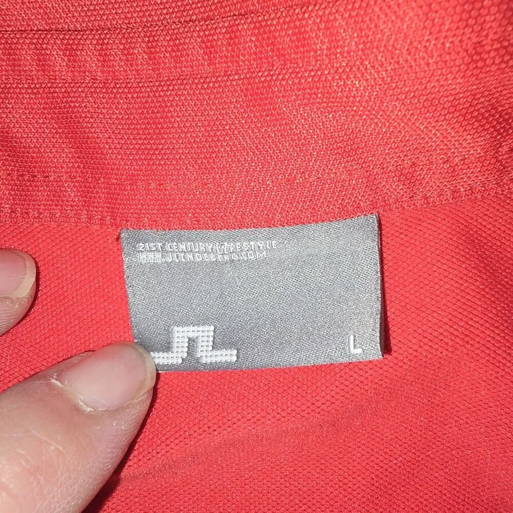 J. Lindberg Red Polo Golf Shirt